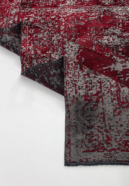 Medallion Grey - Red Rug