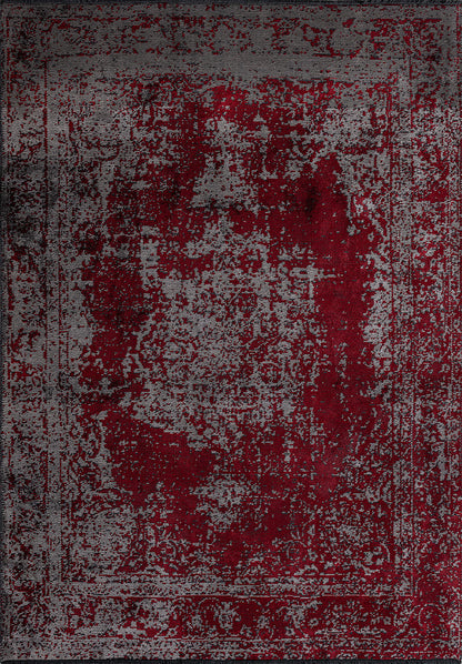 Medallion Grey - Red Rug