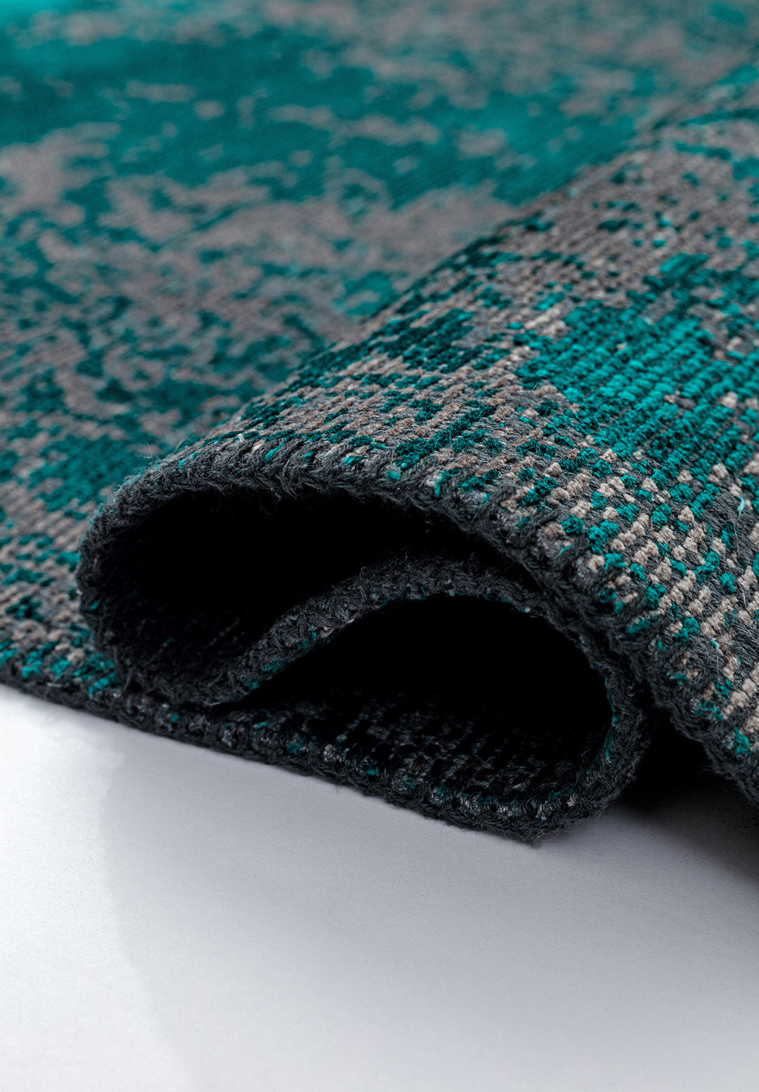 Medallion Grey - Dark Turquoise Rug