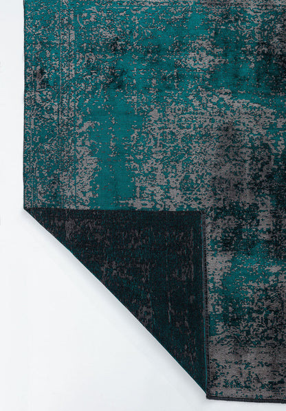 Medallion Grey - Dark Turquoise Rug