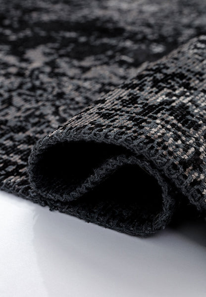 Medallion Grey - Black Rug