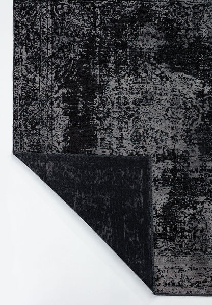 Medallion Grey - Black Rug
