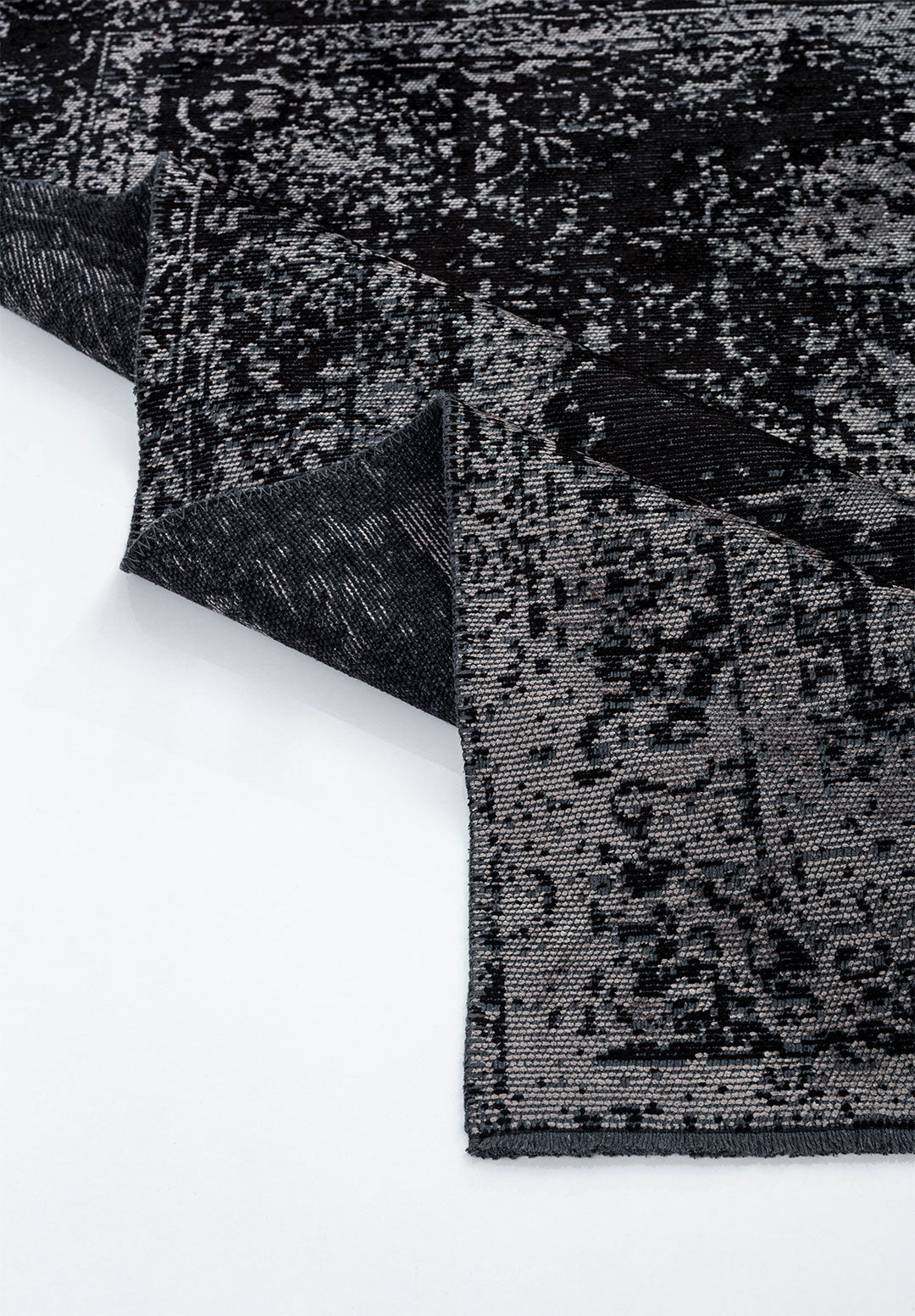 Medallion Grey - Black Rug