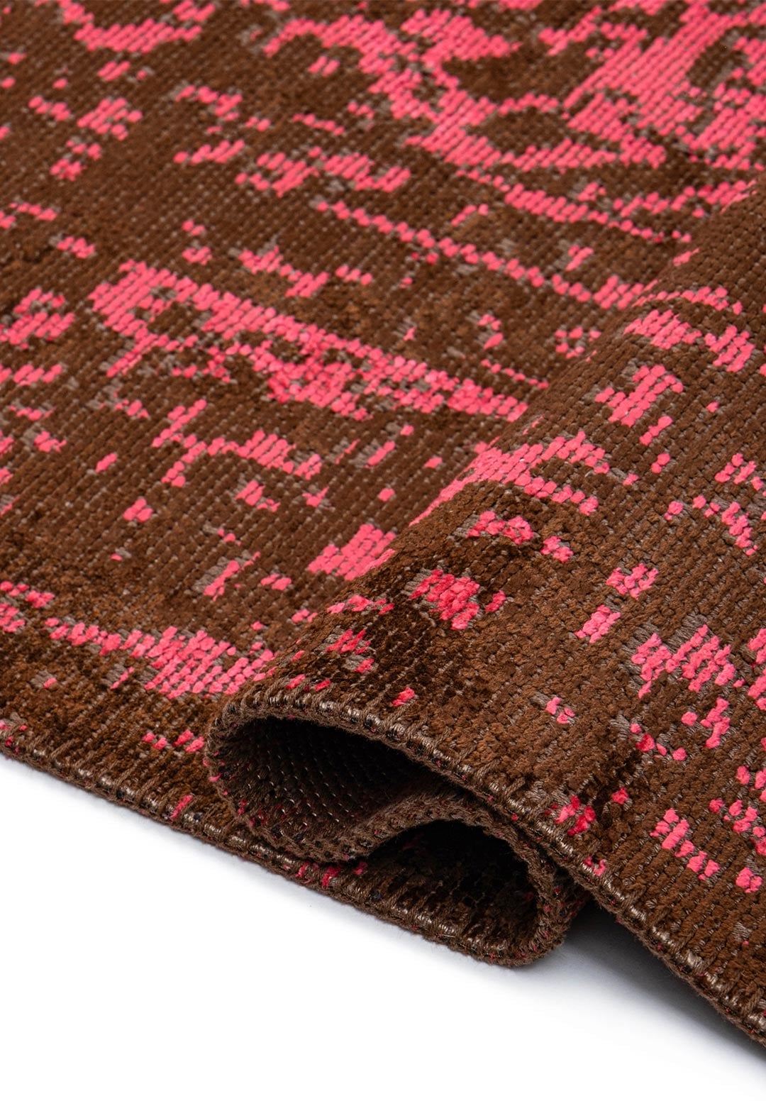 Medallion Dark Brown - Fuchsia Rug
