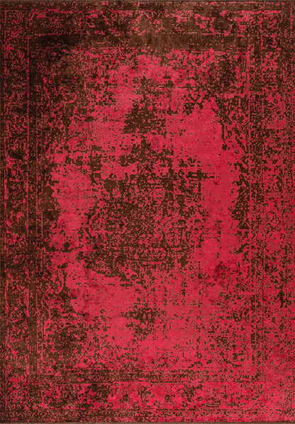 Medallion Dark Brown - Magenta Rug