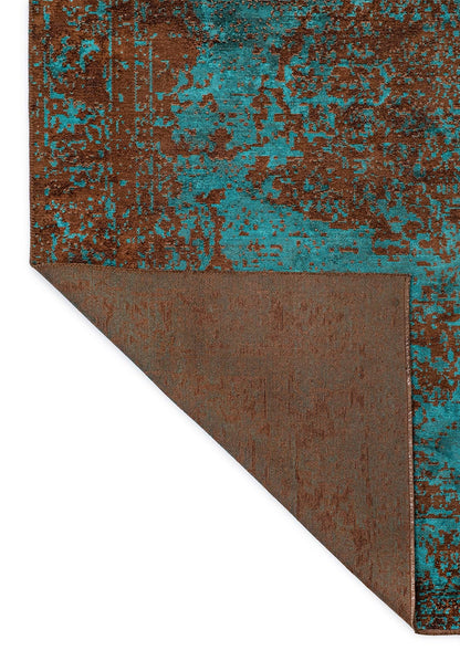 Medallion Dark Brown - Dark Turquoise Rug