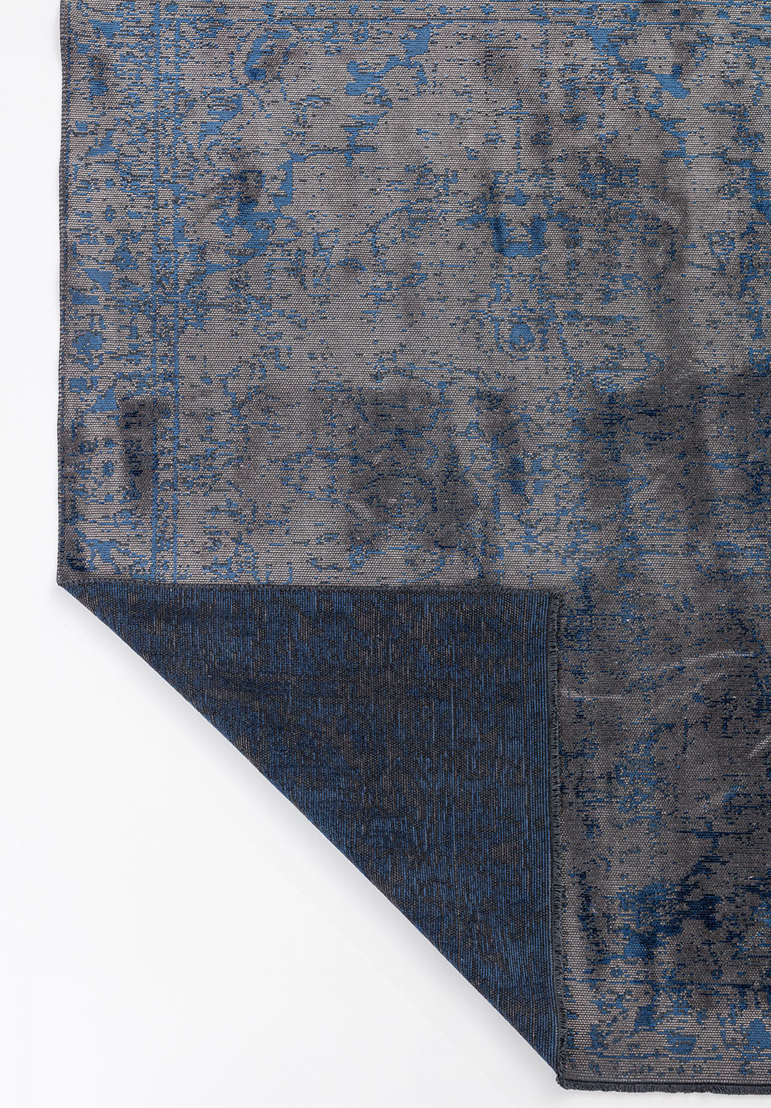 Ivy Grey - Navy Blue Rug
