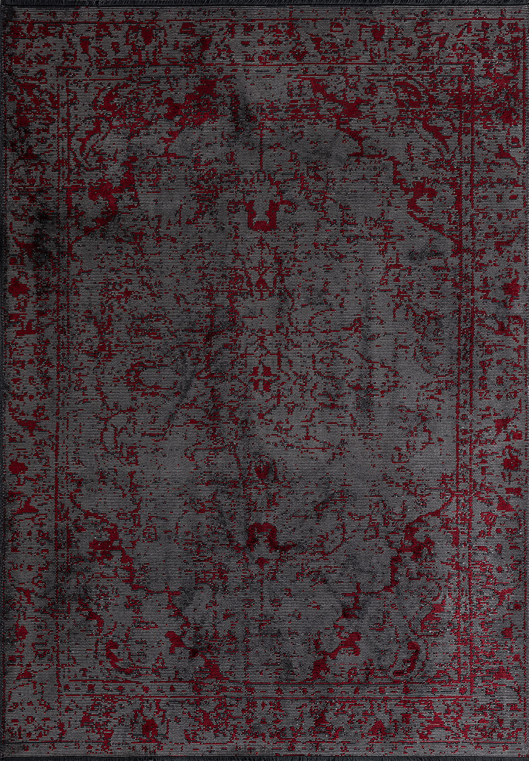 Ivy Grey - Red Rug