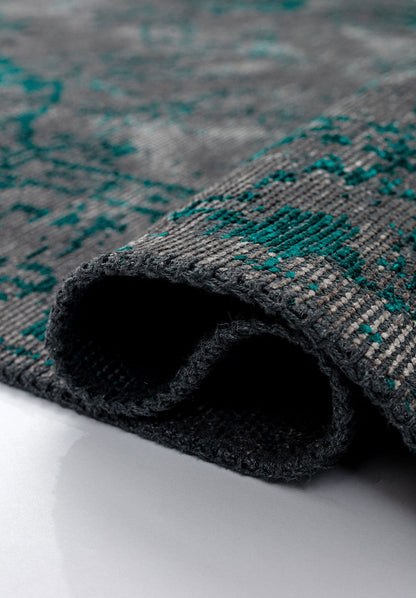 Ivy Grey - Dark Turquoise Rug
