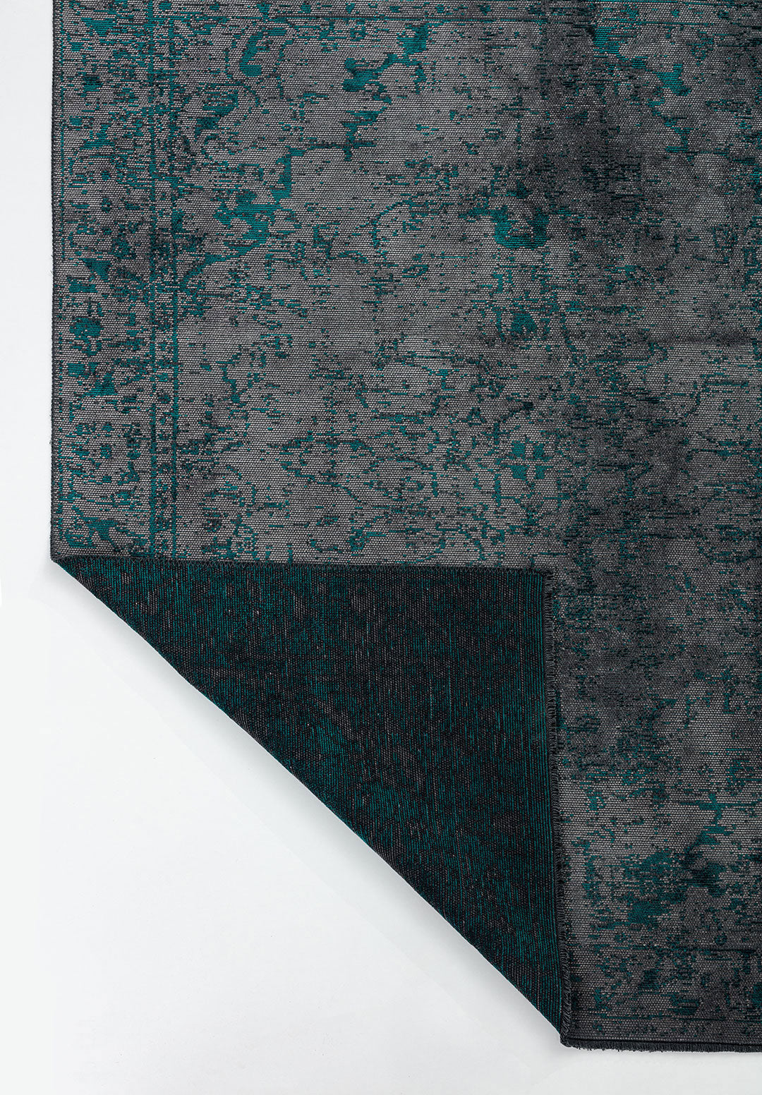 Ivy Grey - Dark Turquoise Rug