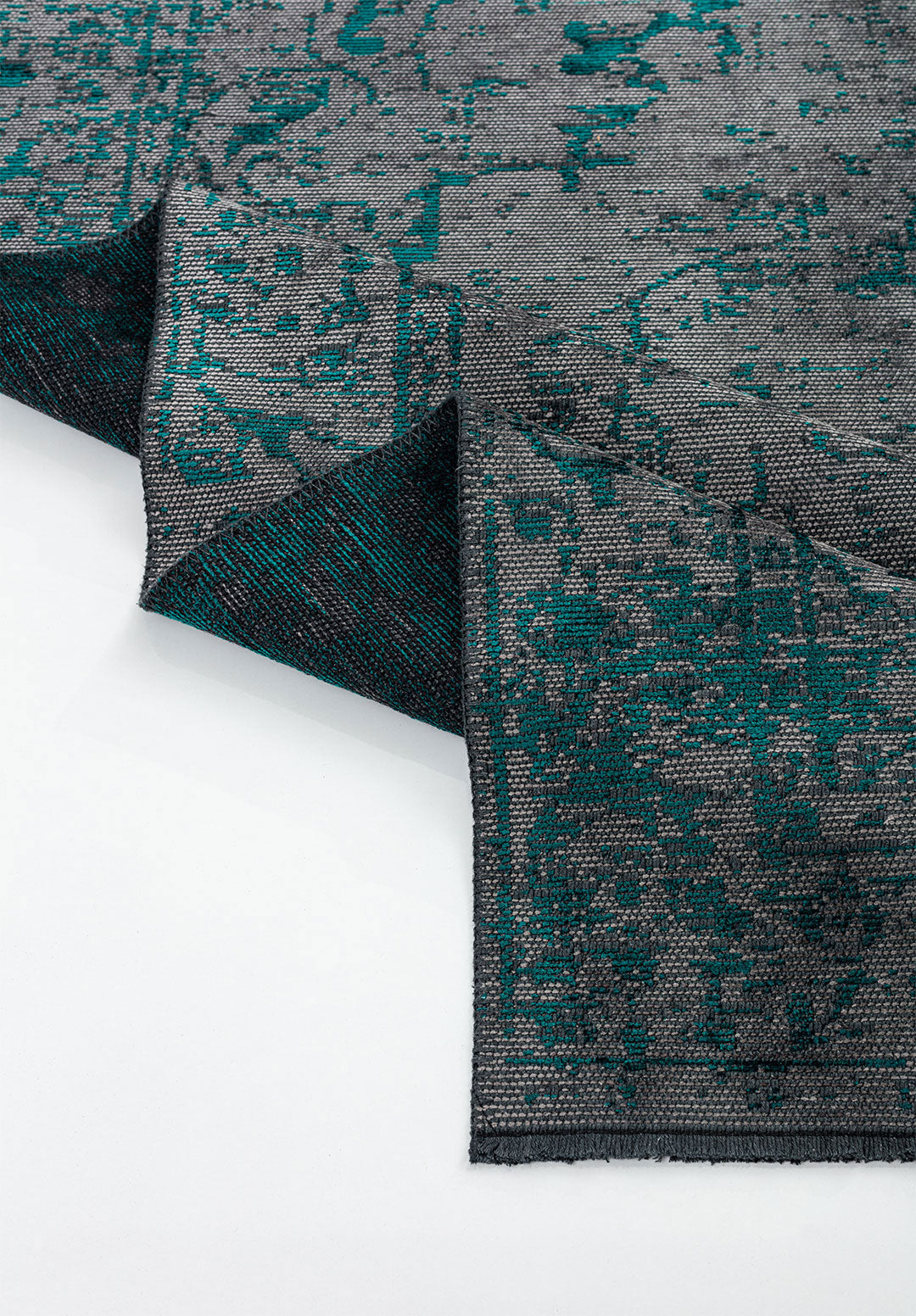 Ivy Grey - Dark Turquoise Rug