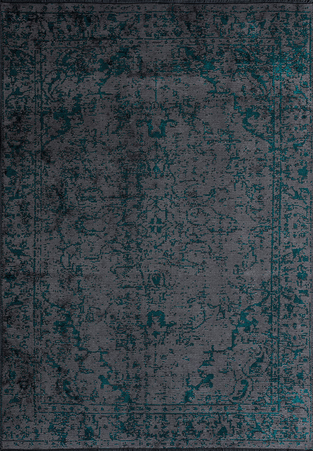 Ivy Grey - Dark Turquoise Rug