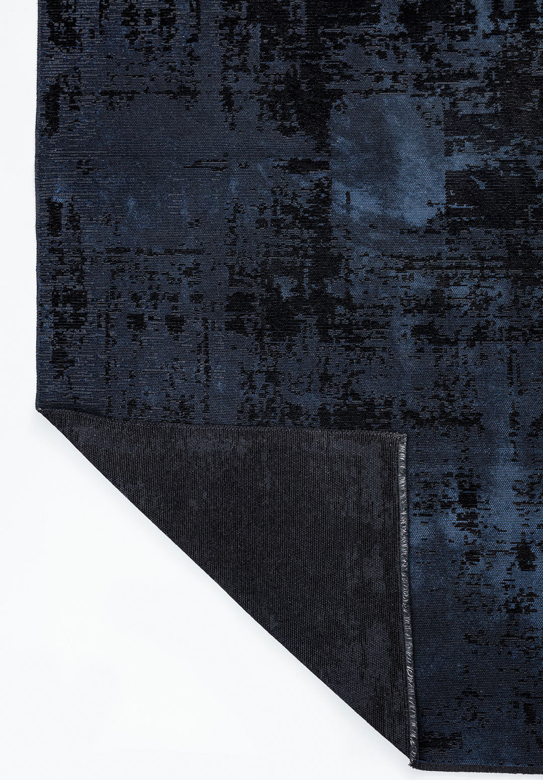 Discrete Black - Navy Blue Rug