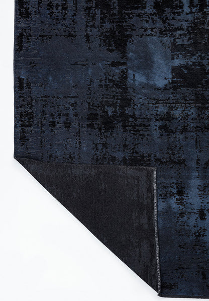 Discrete Black - Navy Blue Rug
