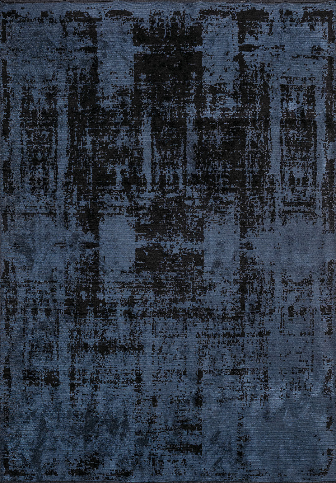 Discrete Black - Navy Blue Rug