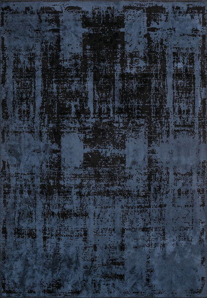 Discrete Black - Navy Blue Rug