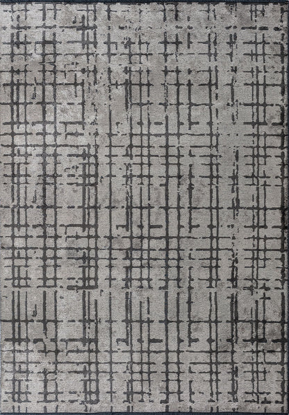 Axis Anthracite - Beige Rug