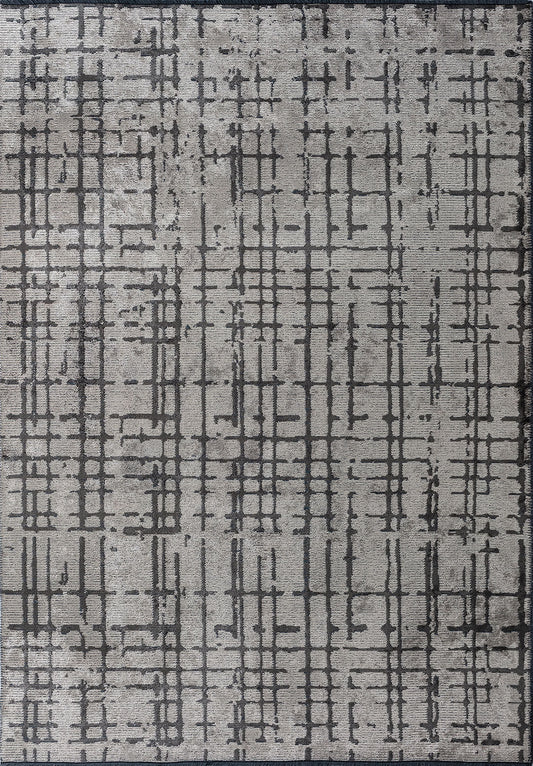 Axis Anthracite - Beige Rug area carpet area rug carpet Color_Beige Color_Grey coral Material_Cotton & Viscose