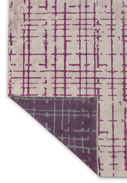Axis Purple - White Rug