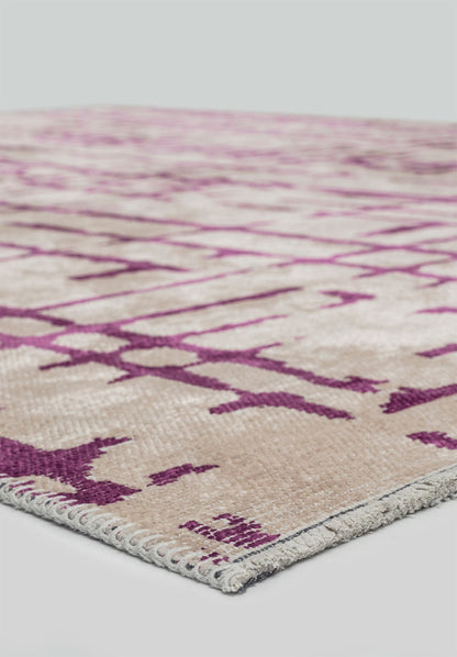 Axis Purple - White Rug