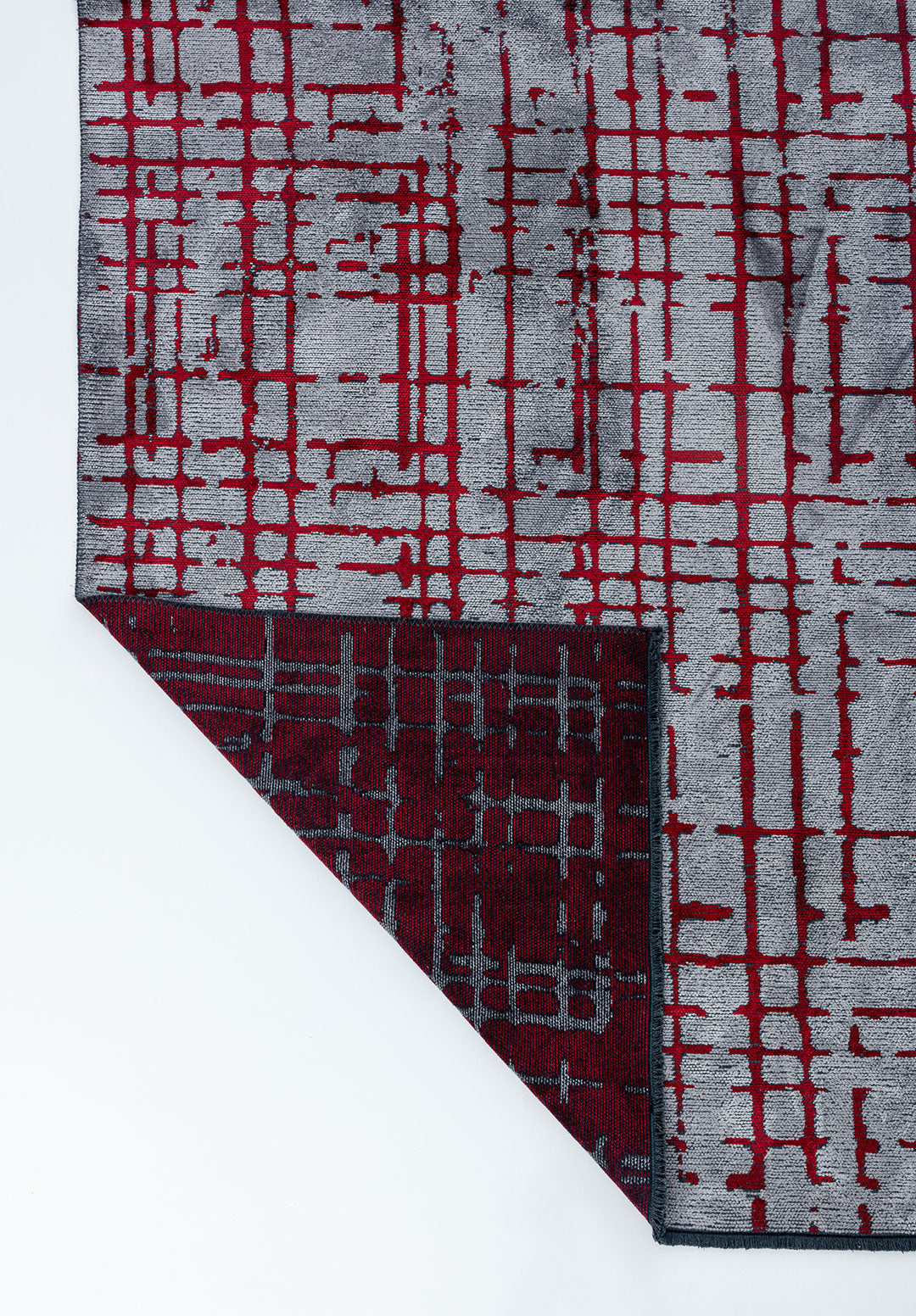 Axis Red - Light Gray Rug