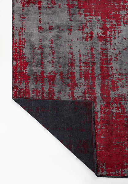 Horizon Red - Grey Rug
