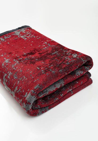 Horizon Red - Grey Rug