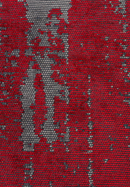 Horizon Red - Grey Rug
