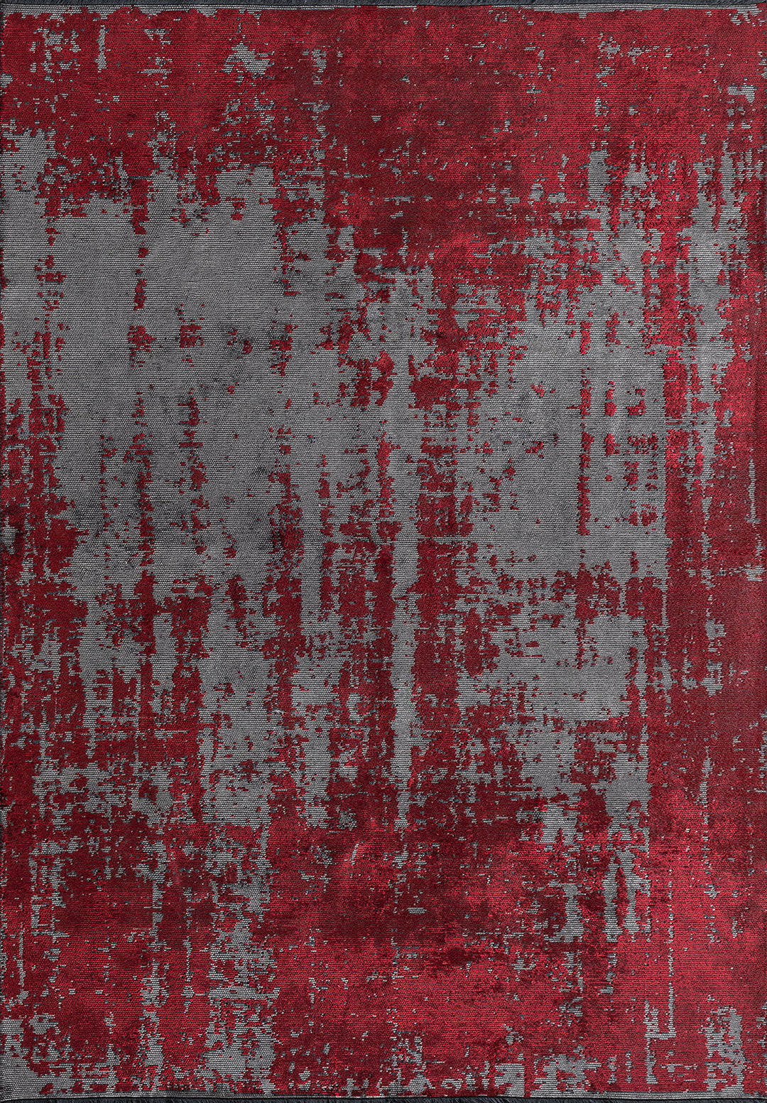Horizon Red - Grey Rug