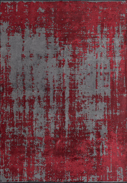 Horizon Red - Grey Rug