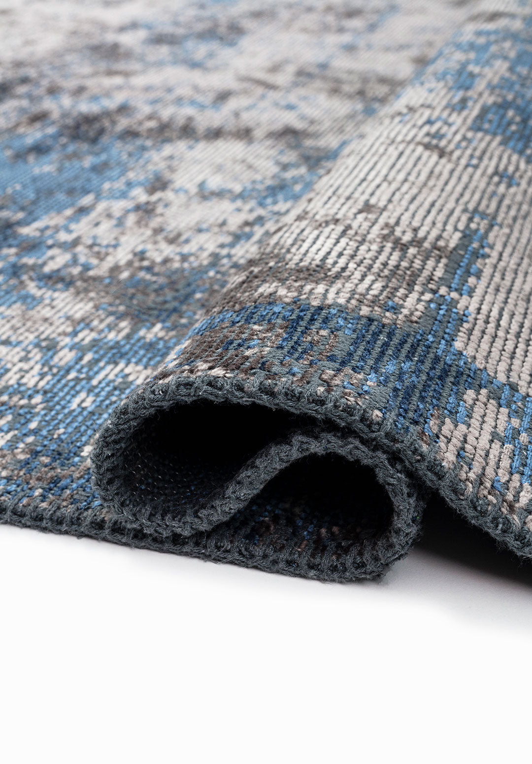 Surface Navy Blue - Grey Rug