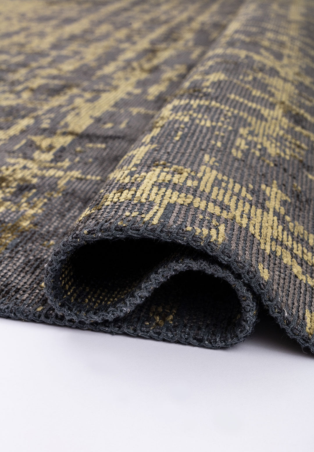Spark Anthracite - Green Rug