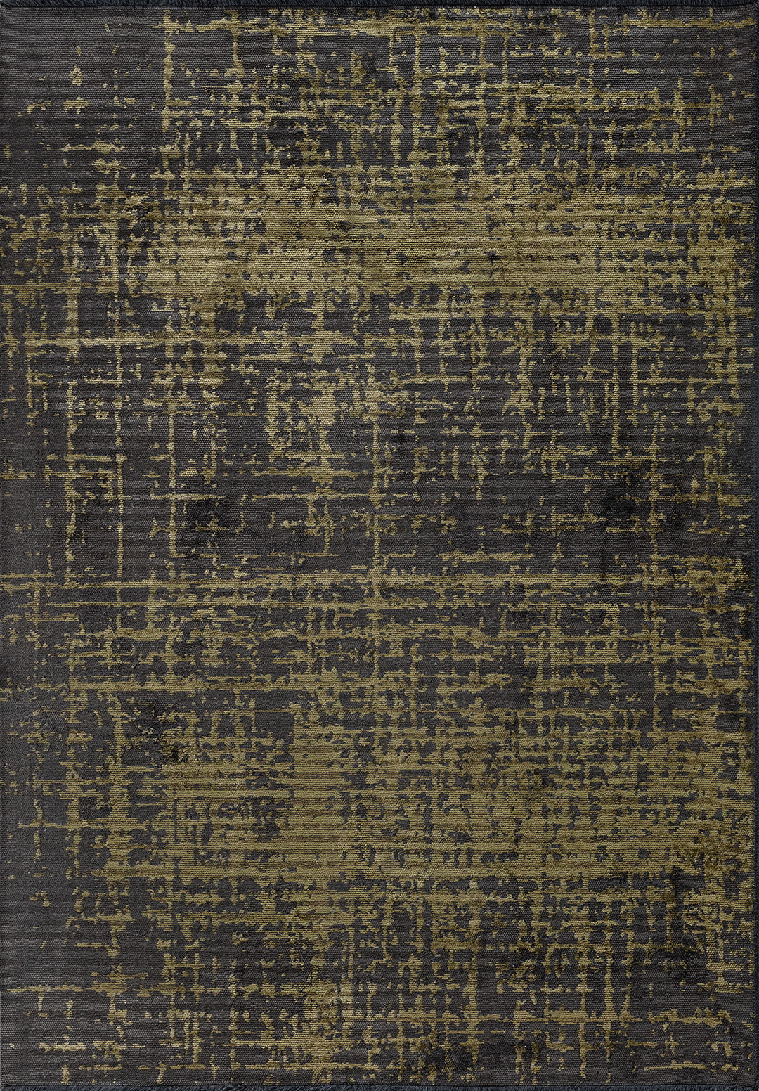 Spark Anthracite - Green Rug