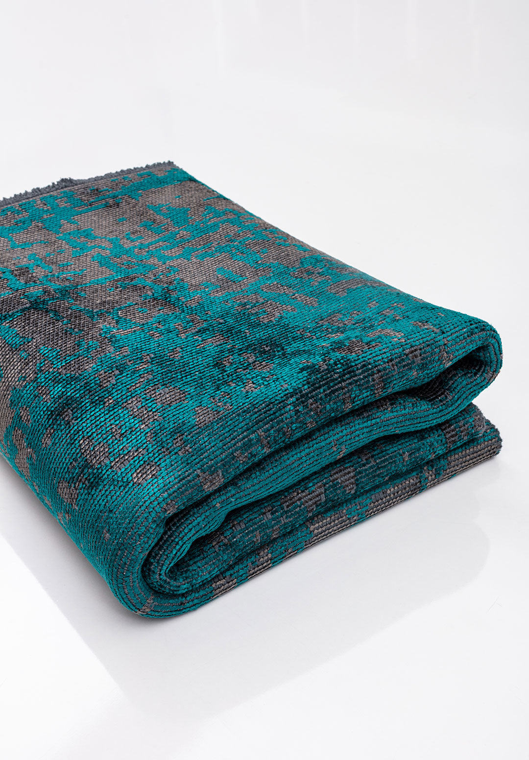 Spark Anthracite - Dark Turquoise Rug