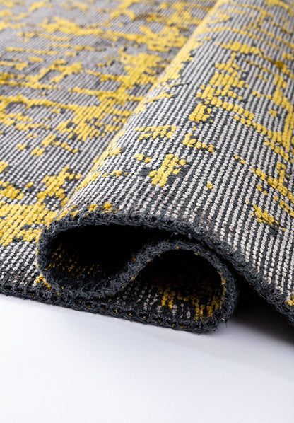 Spark Grey - Yellow Rug