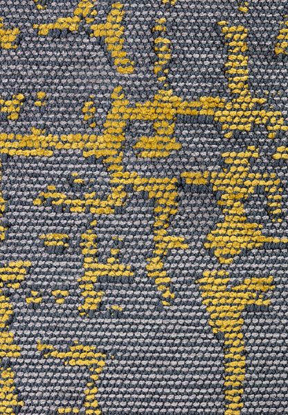 Spark Grey - Yellow Rug