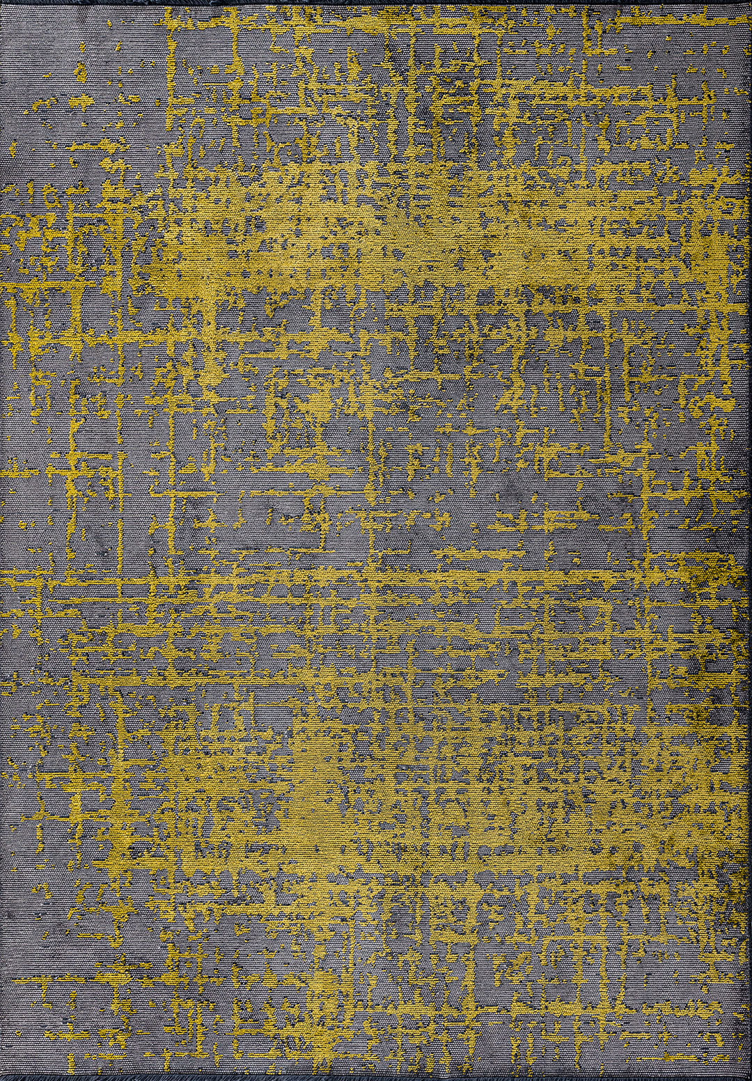 Spark Grey - Yellow Rug