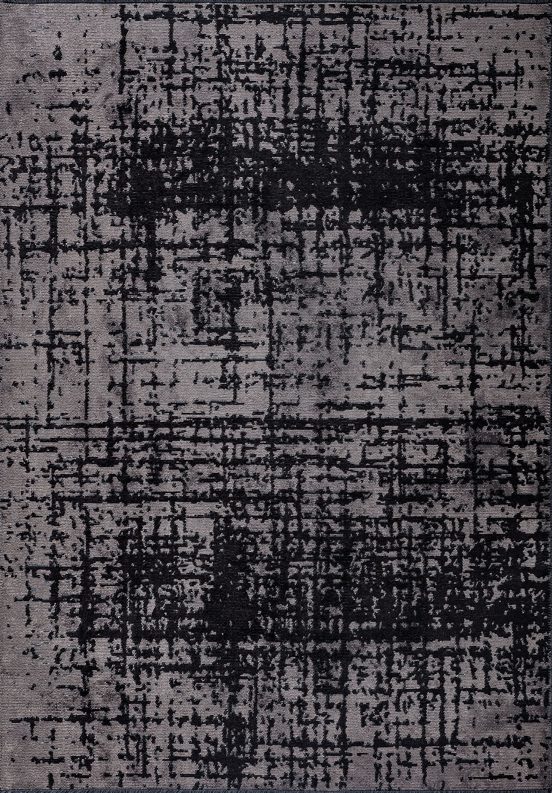 Spark Dark Grey - Black Rug