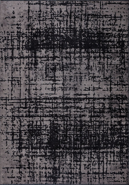 Spark Dark Grey - Black Rug