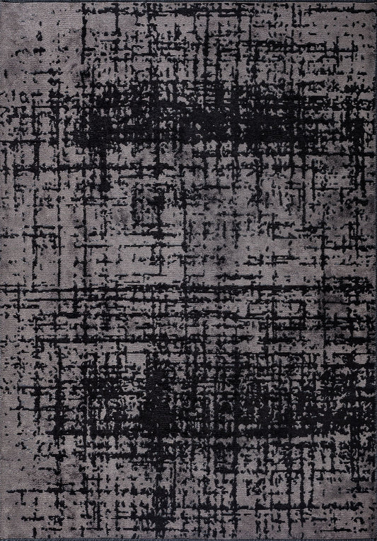 Spark Dark Grey - Black Rug