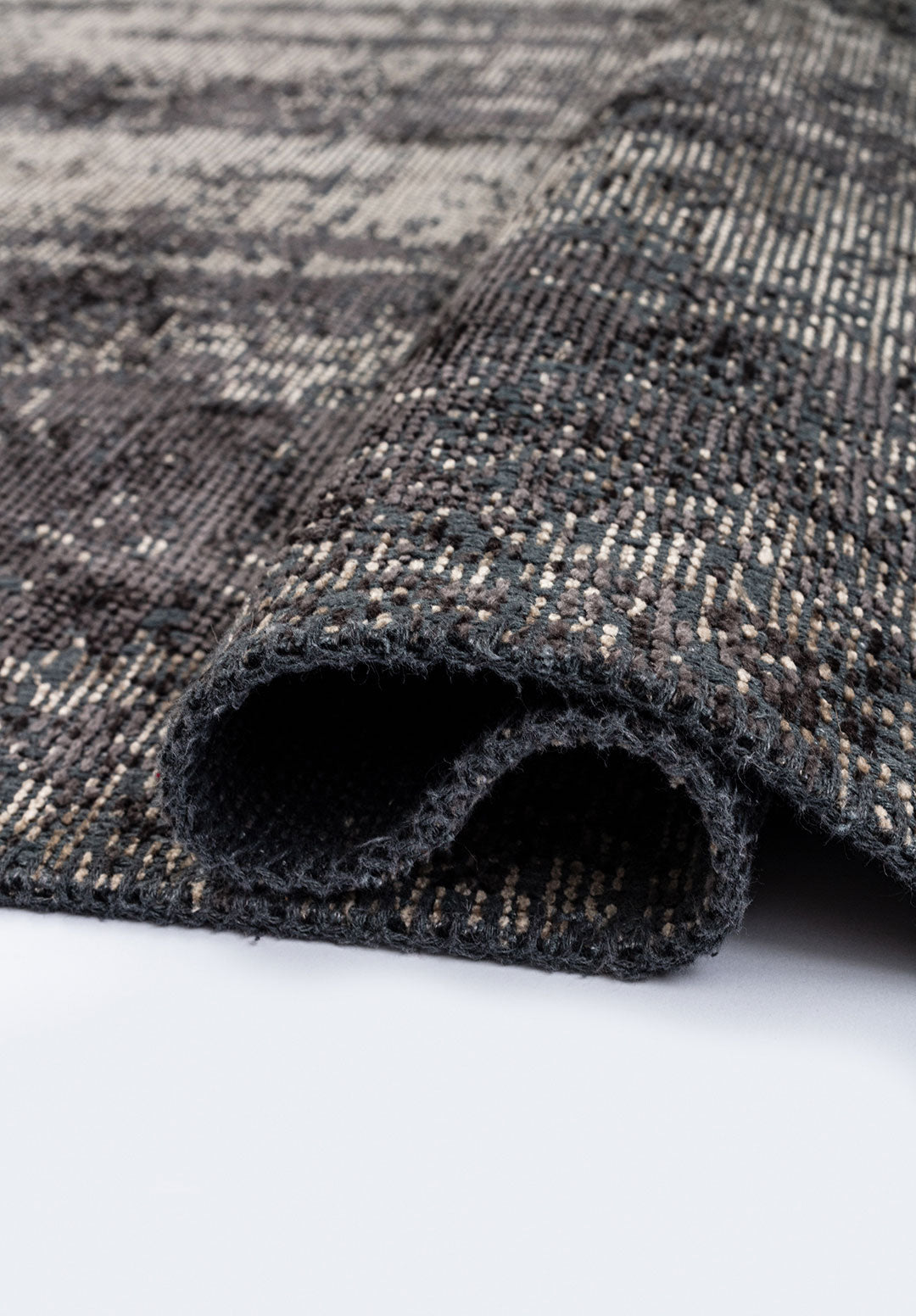 Flux Charcoal - Beige Rug