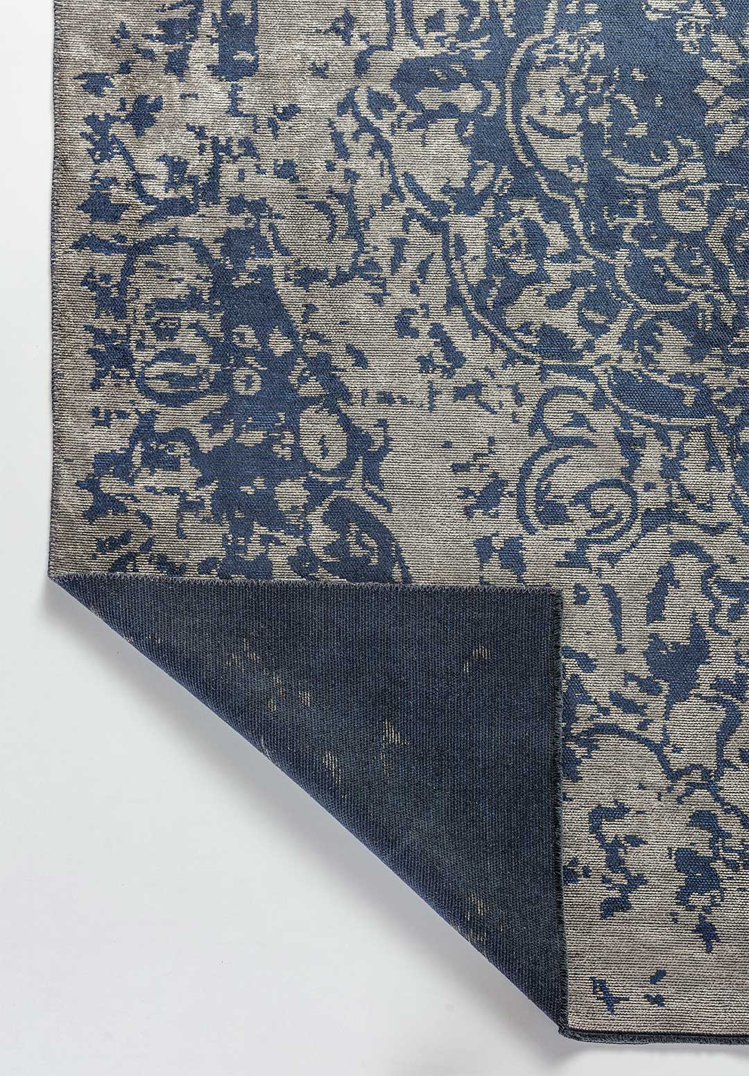 Seal Navy Blue - Beige Rug