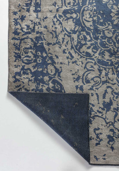 Seal Navy Blue - Beige Rug