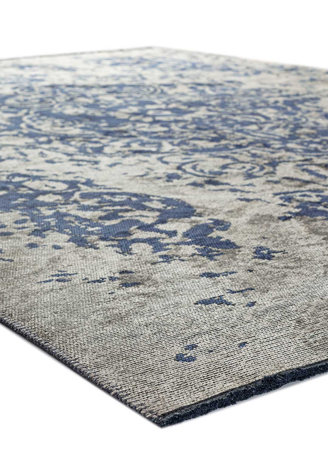 Seal Navy Blue - Beige Rug