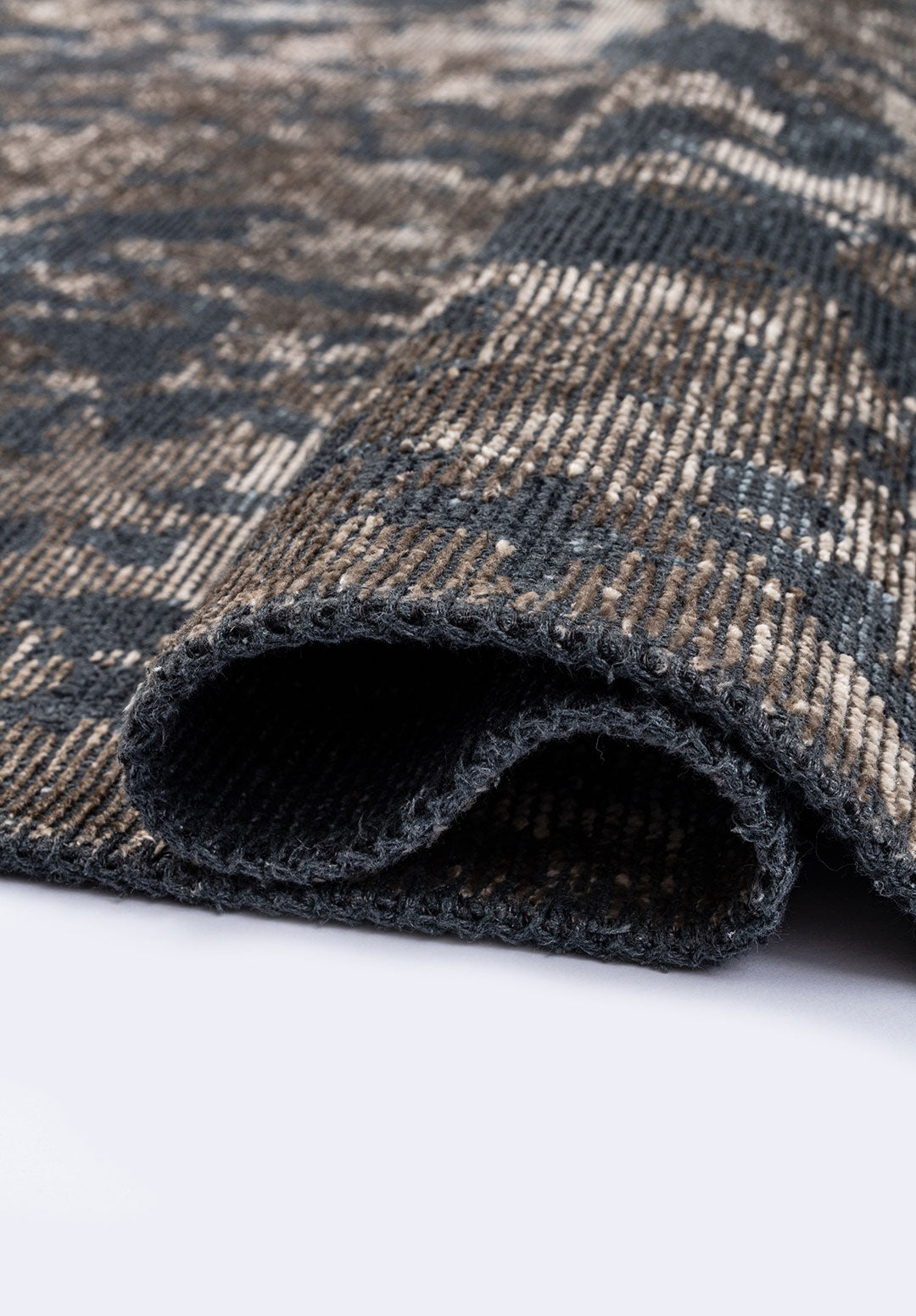 Seal Blue - Beige Rug