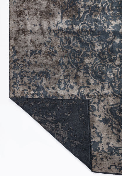 Seal Blue - Beige Rug