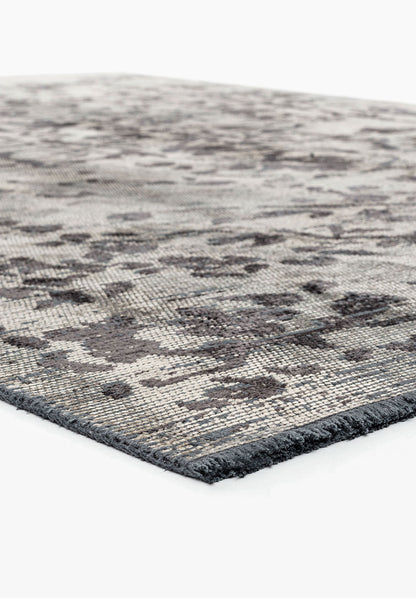 Flora Charcoal - Beige Rug