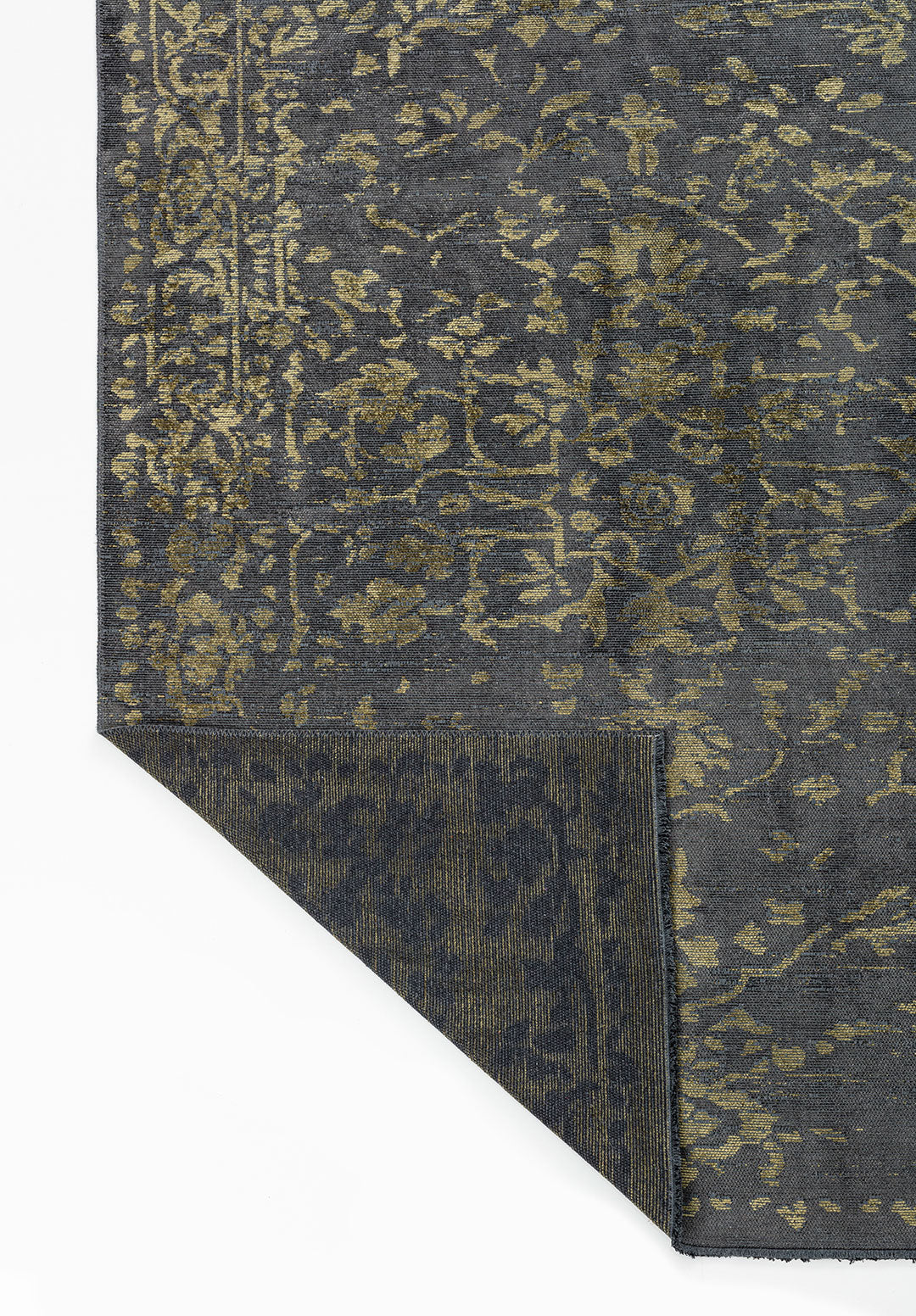 Flora Green - Anthracite Rug