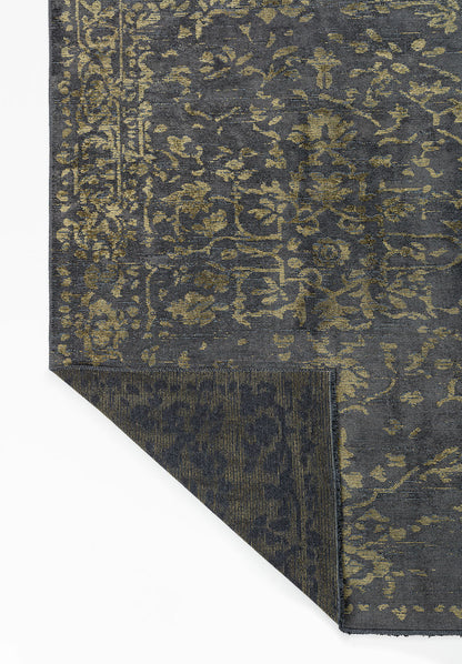 Flora Green - Anthracite Rug