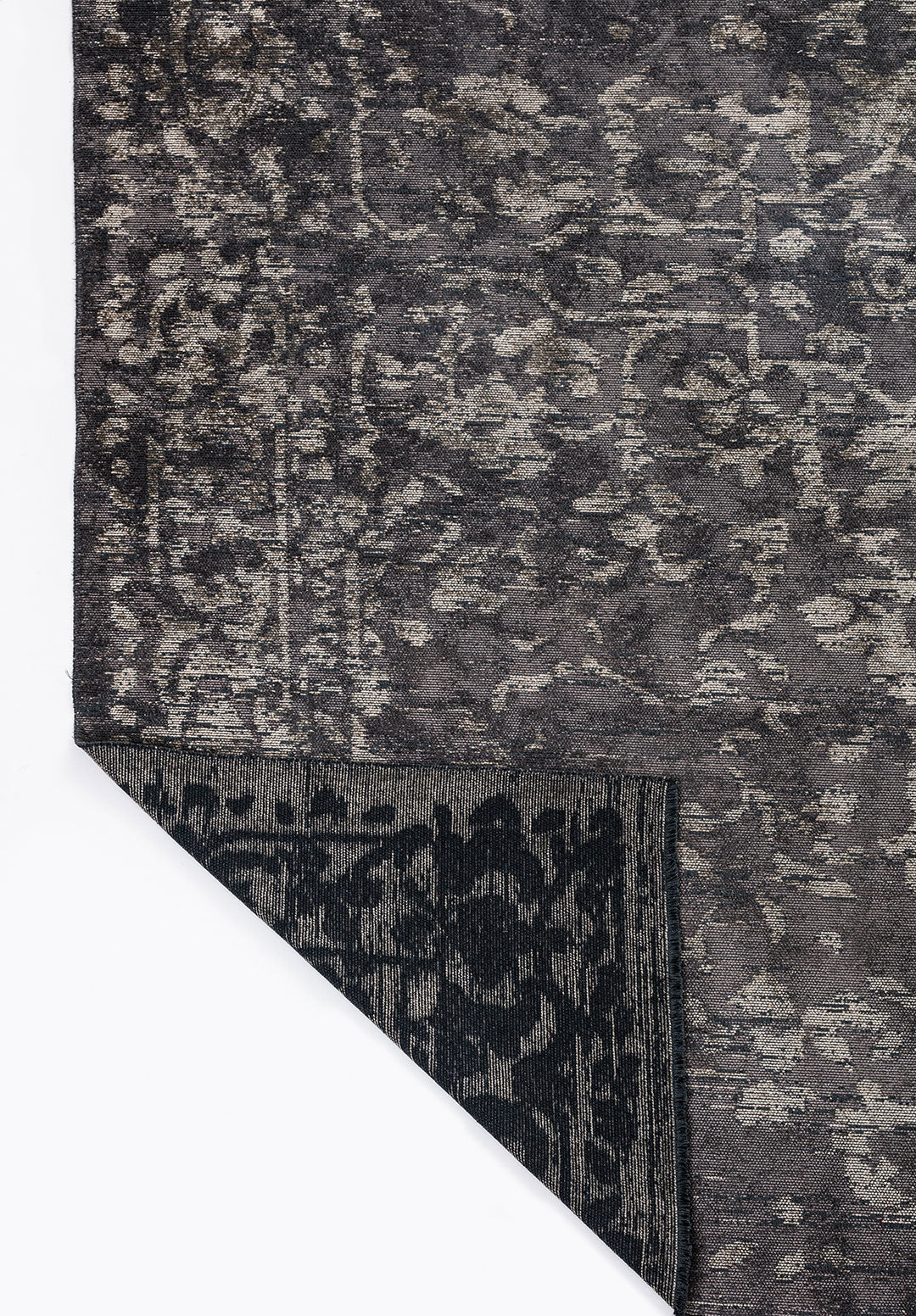 Flora Beige - Dark Grey Rug